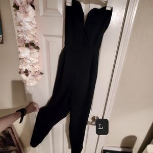 Black sweet hart pant jump suit